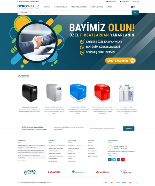 E-Ticaret Sitesi dyrobayi.com Web Site Tasarımı & Yazılımı